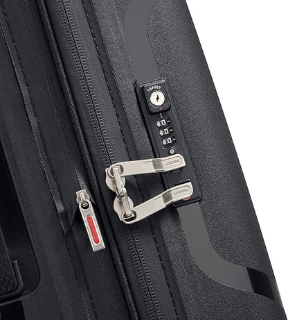 DELSEY PARIS Clavel Hardside Expandable Luggage with Spinner Wheels, Black, Checked-Large 30 Inch