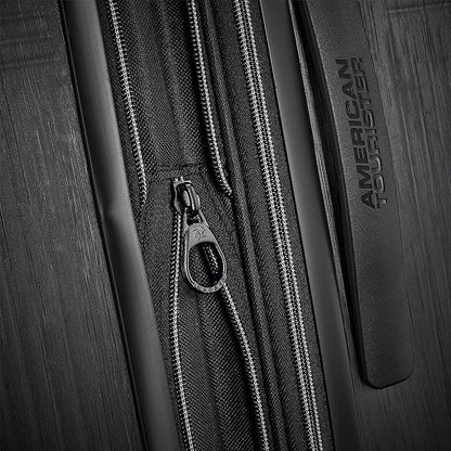 American Tourister Stratum XLT Expandable Hardside Luggage with Spinner Wheels, Jet Black, Carry-On 21-Inch