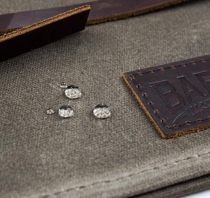 BARTON WATCH BANDS Canvas Watch Roll Travel Case - Waxed Canvas Watch Pouch & Band Storage - Ideal for Travelling or Home Use, Carrier Case & Travel Roll.