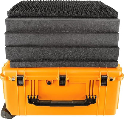 Eylar 31.5" X-Large Protective Roller Hard Case for Cameras, Drones, Tools, and AV Equipment with IP67 Waterproof, Shock Resistant, and Customizable Foam Inserts (Yellow)