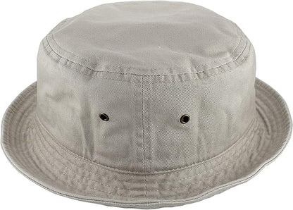Gelante Solid Color 100% Cotton Bucket Hat for Women and Men Packable Travel Summer Beach Hat