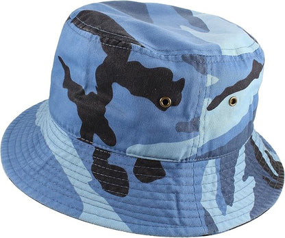 Gelante Solid Color 100% Cotton Bucket Hat for Women and Men Packable Travel Summer Beach Hat