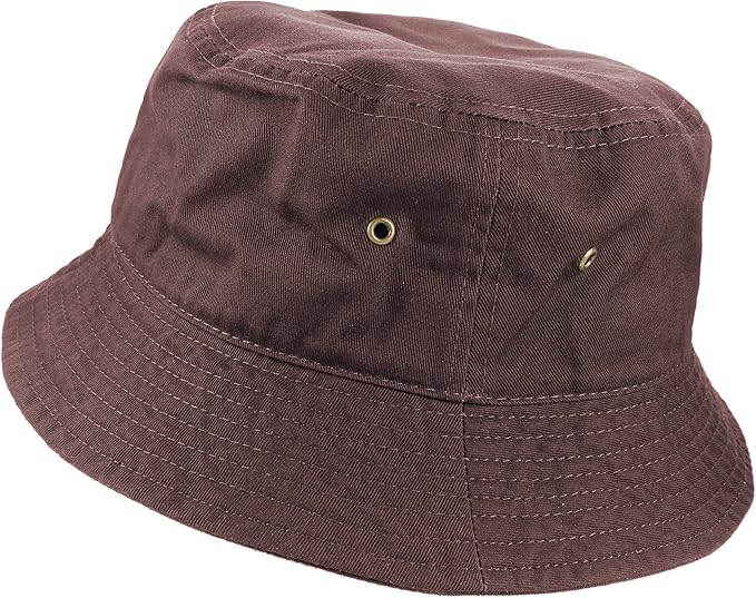 Gelante Solid Color 100% Cotton Bucket Hat for Women and Men Packable Travel Summer Beach Hat