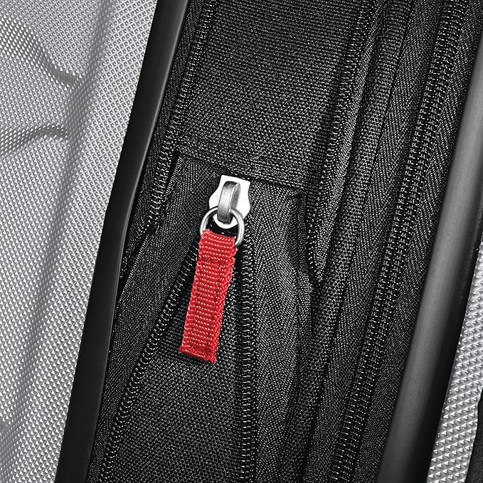 Samsonite Omni PC Hardside Expandable Luggage with Spinner Wheels, Silver, Checked-Large 28-Inch