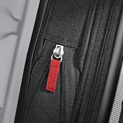 Samsonite Omni PC Hardside Expandable Luggage with Spinner Wheels, Silver, Checked-Large 28-Inch