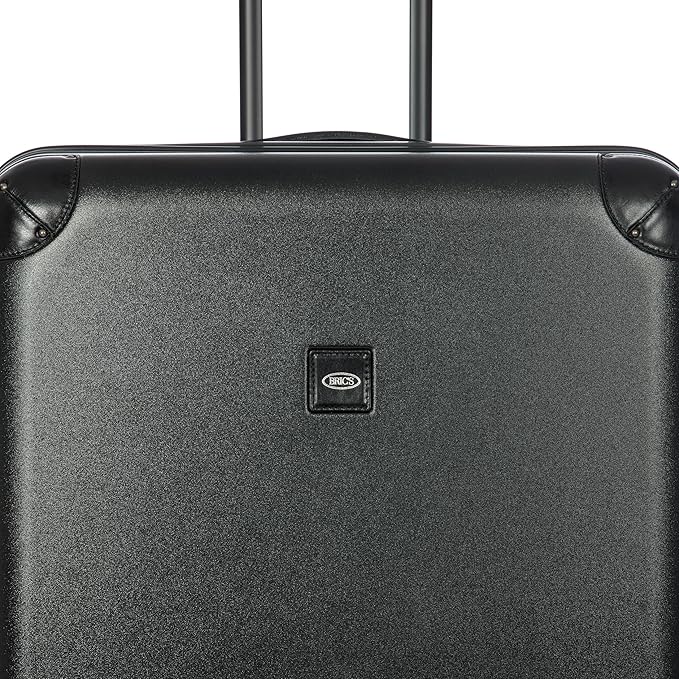 Bric's Amalfi Lightweight Hard Shell Suitcase – Expandable Checked Luggage with Water-Repellent Zip, Smooth 360° Wheels & TSA Lock - 32 Inch, Black