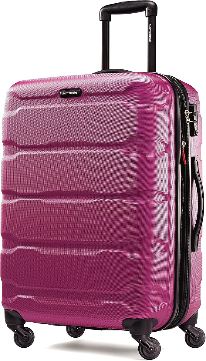 Samsonite Omni PC Hardside Expandable Luggage with Spinner Wheels, Radiant Pink, 3-Piece Set (20/24/28)
