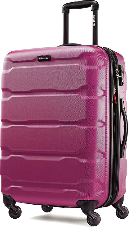 Samsonite Omni PC Hardside Expandable Luggage with Spinner Wheels, Radiant Pink, 3-Piece Set (20/24/28)