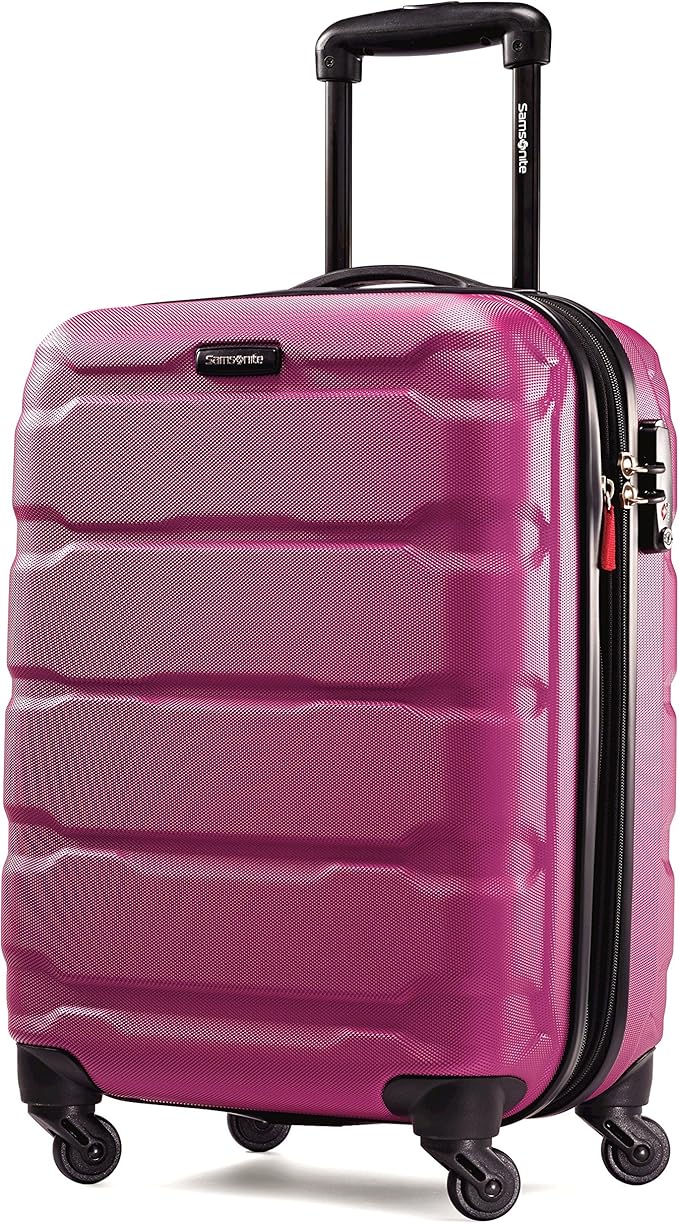 Samsonite Omni PC Hardside Expandable Luggage with Spinner Wheels, Radiant Pink, 3-Piece Set (20/24/28)