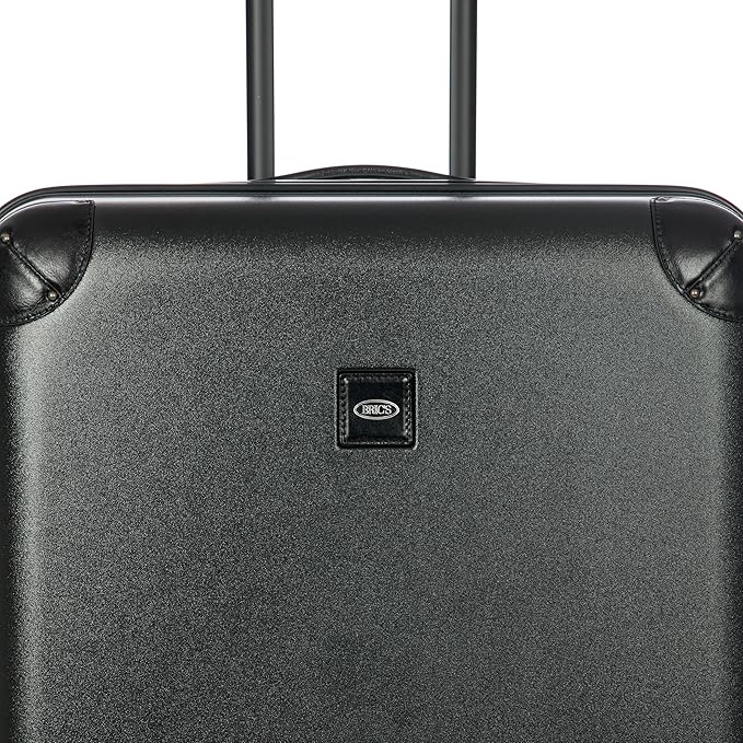 Bric's Amalfi Lightweight Hard Shell Suitcase – Expandable Checked Luggage with Water-Repellent Zip, Smooth 360° Wheels & TSA Lock - 30 Inch, Black
