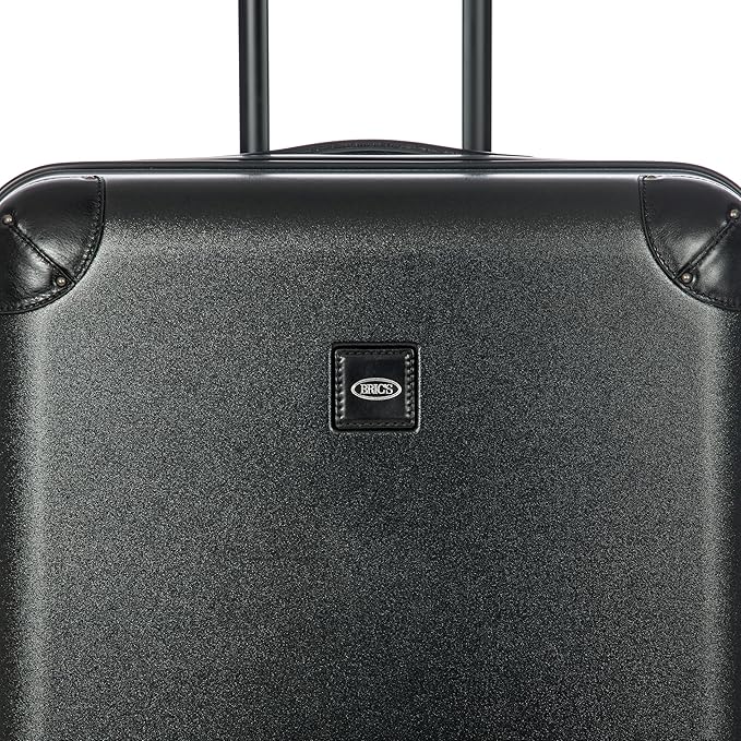 Bric's Amalfi Lightweight Hard Shell Suitcase – Expandable Checked Luggage with Water-Repellent Zip, Smooth 360° Wheels & TSA Lock - 27 Inch, Black
