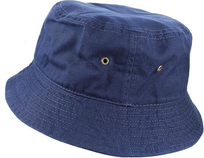 Gelante Solid Color 100% Cotton Bucket Hat for Women and Men Packable Travel Summer Beach Hat