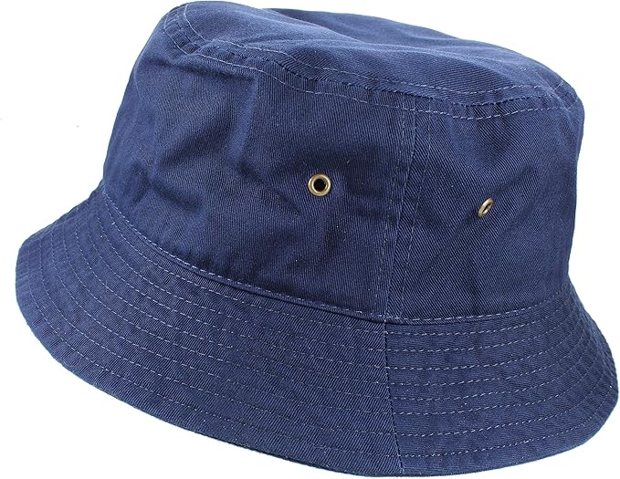 Gelante Solid Color 100% Cotton Bucket Hat for Women and Men Packable Travel Summer Beach Hat