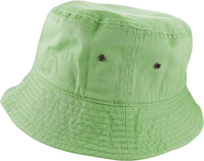Gelante Solid Color 100% Cotton Bucket Hat for Women and Men Packable Travel Summer Beach Hat
