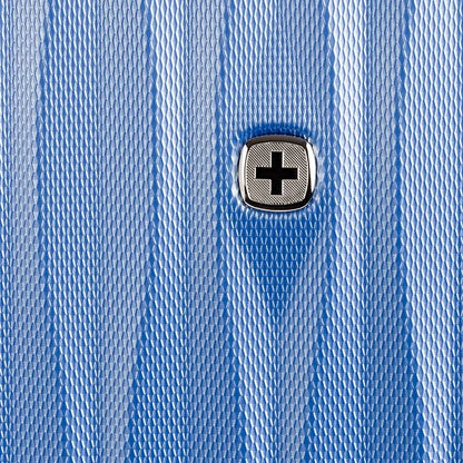 SwissGear 7272 Energie Expandable Hardside Luggage with Spinner Wheels and TSA Lock, Periwinkle Blue, Checked-Large 27-Inch