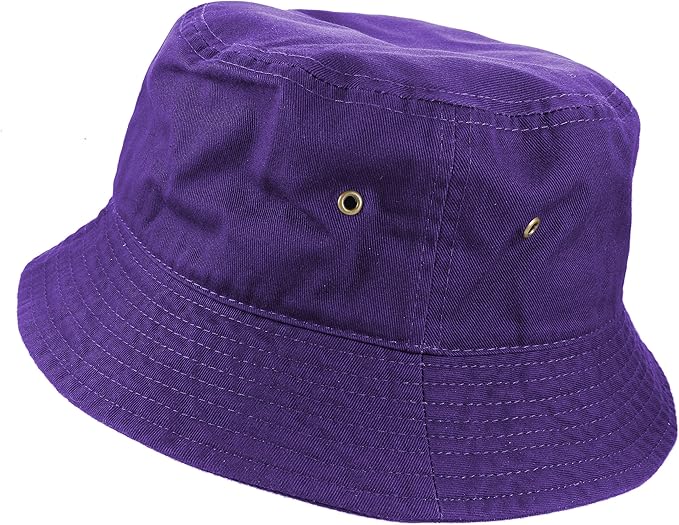 Gelante Solid Color 100% Cotton Bucket Hat for Women and Men Packable Travel Summer Beach Hat