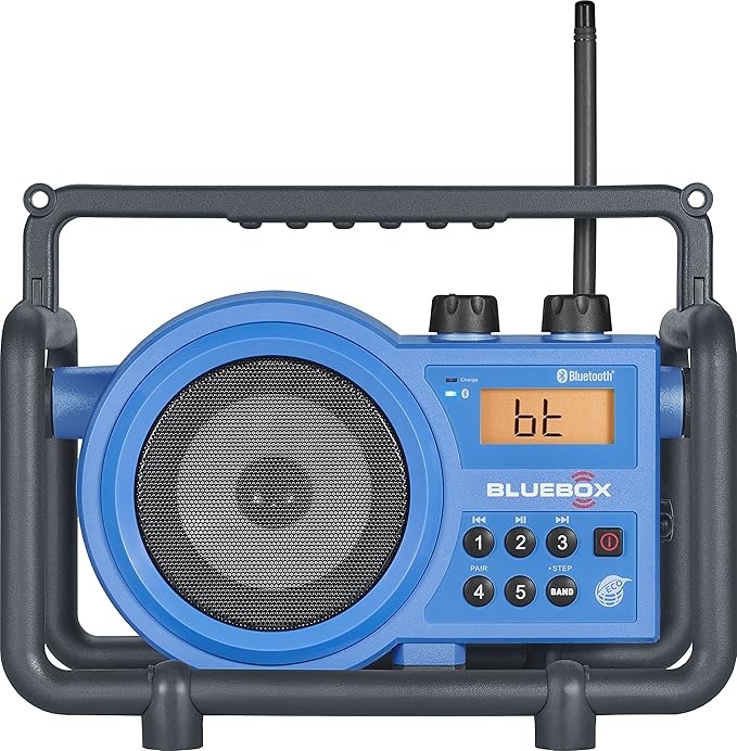 Sangean BB-100 BlueBox AM/FM Ultra-Rugged Digital Receiver with Bluetooth and Built-in Battery Charger
