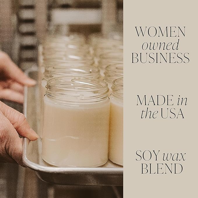 Sweet Water Decor Relax Girl, Peppermint, Cedar, Clove, and Eucalyptus Scented Soy Wax Candle for Home | 9oz Clear Jar, 40 Hour Burn Time, Non Toxic, Made in The USA