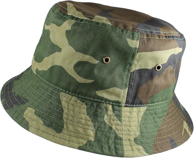 Gelante Solid Color 100% Cotton Bucket Hat for Women and Men Packable Travel Summer Beach Hat