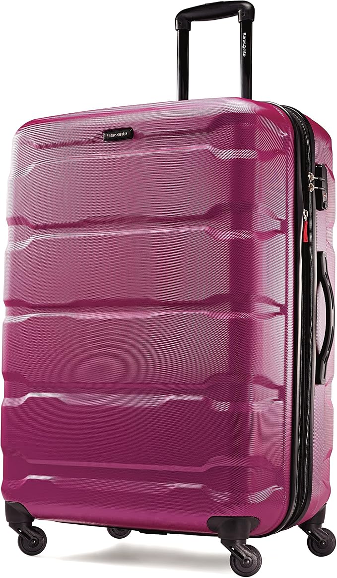 Samsonite Omni PC Hardside Expandable Luggage with Spinner Wheels, Radiant Pink, 3-Piece Set (20/24/28)