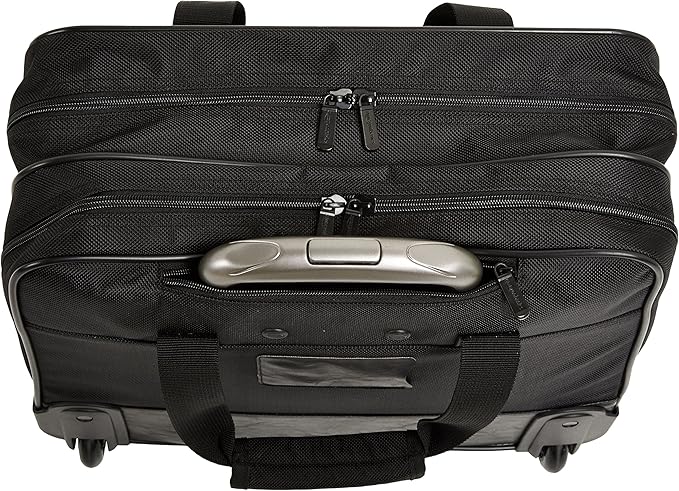 Amazon Basics Rolling Laptop Case, 15.6 in, Black