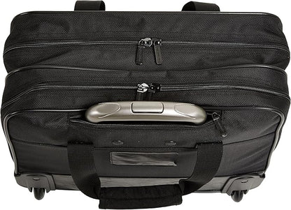 Amazon Basics Rolling Laptop Case, 15.6 in, Black