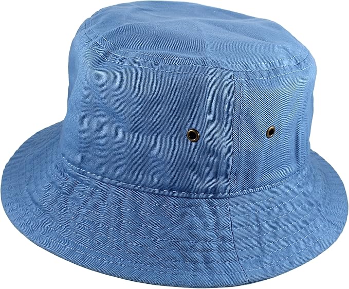 Gelante Solid Color 100% Cotton Bucket Hat for Women and Men Packable Travel Summer Beach Hat