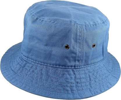 Gelante Solid Color 100% Cotton Bucket Hat for Women and Men Packable Travel Summer Beach Hat