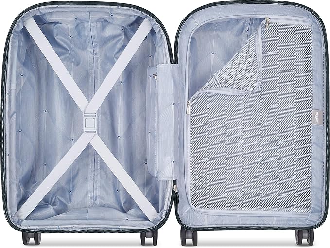 DELSEY PARIS Clavel Hardside Expandable Luggage with Spinner Wheels, Blue Jean, Carry-On 19 Inch