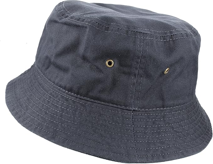 Gelante Solid Color 100% Cotton Bucket Hat for Women and Men Packable Travel Summer Beach Hat