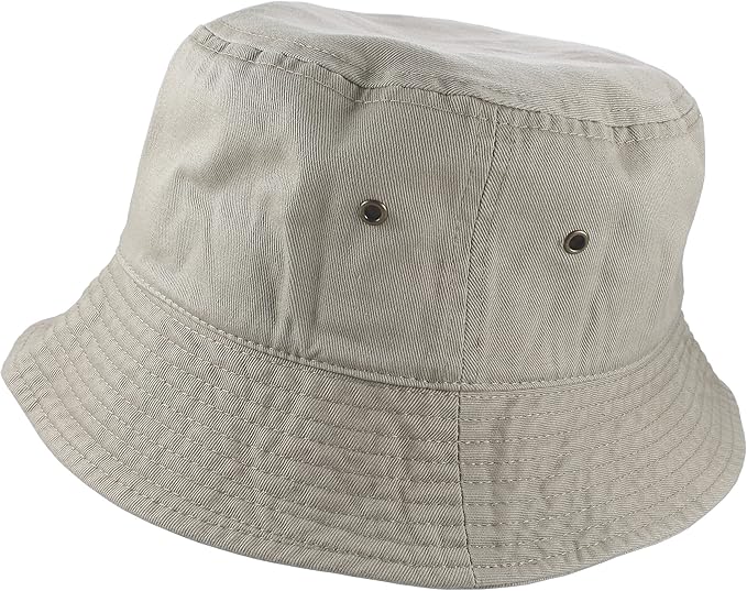 Gelante Solid Color 100% Cotton Bucket Hat for Women and Men Packable Travel Summer Beach Hat