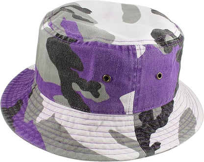 Gelante Solid Color 100% Cotton Bucket Hat for Women and Men Packable Travel Summer Beach Hat